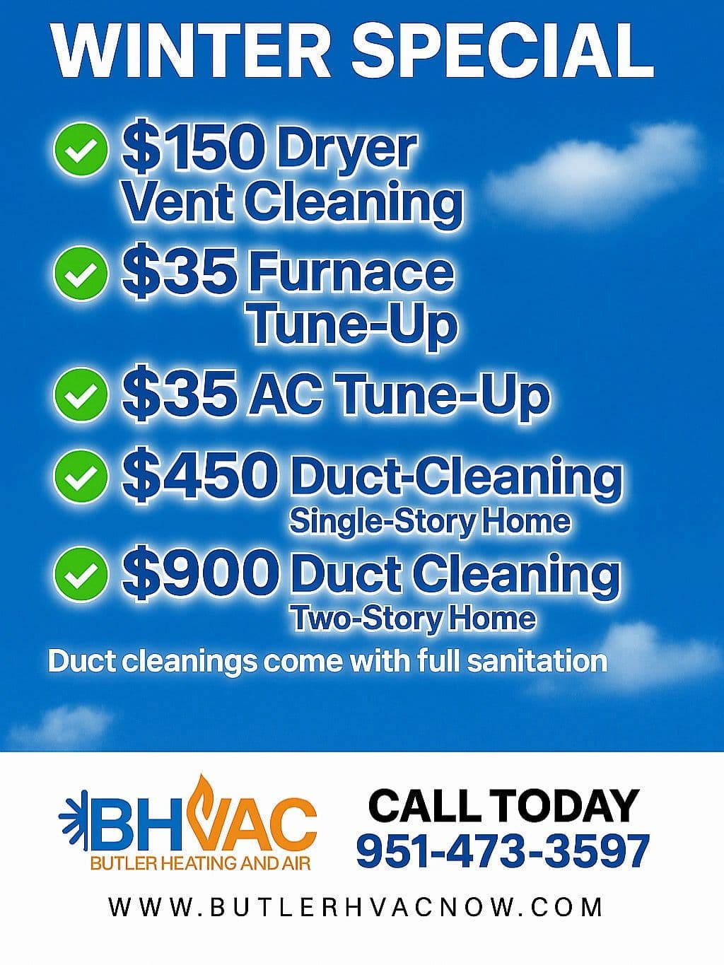 Winter HVAC Special by Butler Heating & Air image